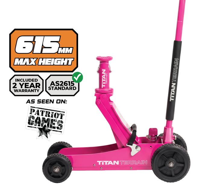 2 TONNE RUGGED FLOOR JACK - DEEP PINK EDITION