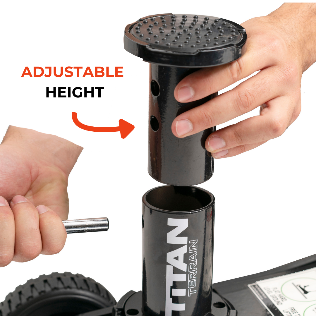 3 TONNE RUGGED FLOOR JACK - HI LIFT HYDRAULIC TROLLEY JACK - BLACK