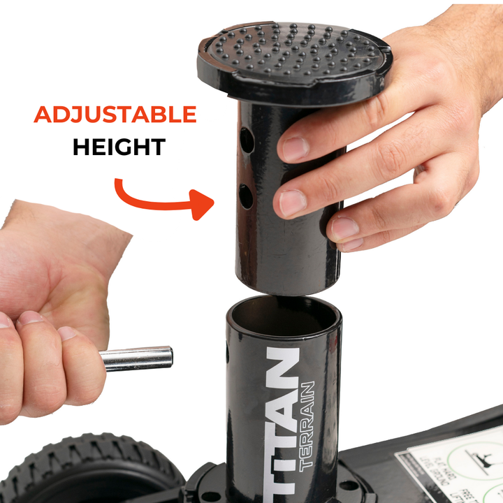 3 TONNE RUGGED FLOOR JACK - HI LIFT HYDRAULIC TROLLEY JACK - BLACK