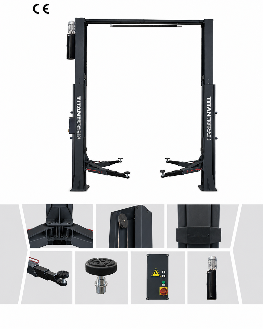 6 TONNE 2-POST CAR HOIST ELECTRIC LOCK RELEASE