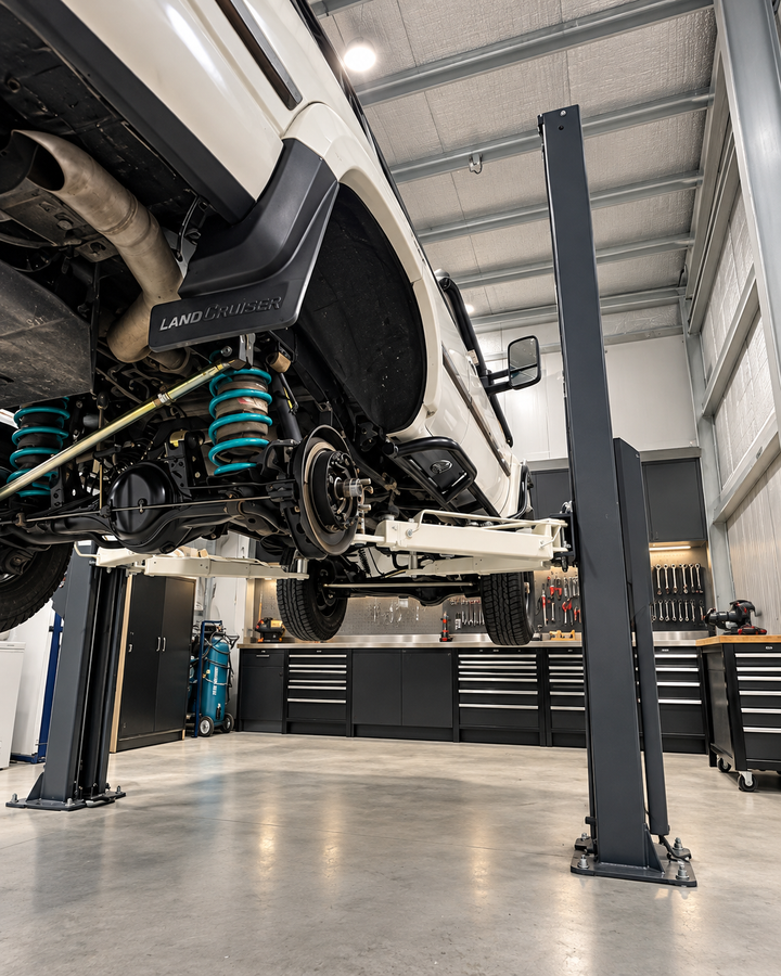 4.5 TONNE 2-POST CAR HOIST ELECTRIC LOCK RELEASE