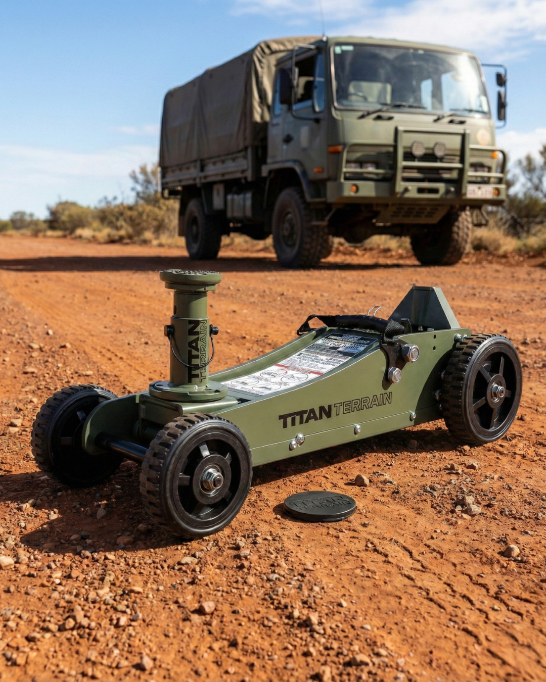 3 TONNE RUGGED FLOOR JACK - ARMY GREEN EDITION