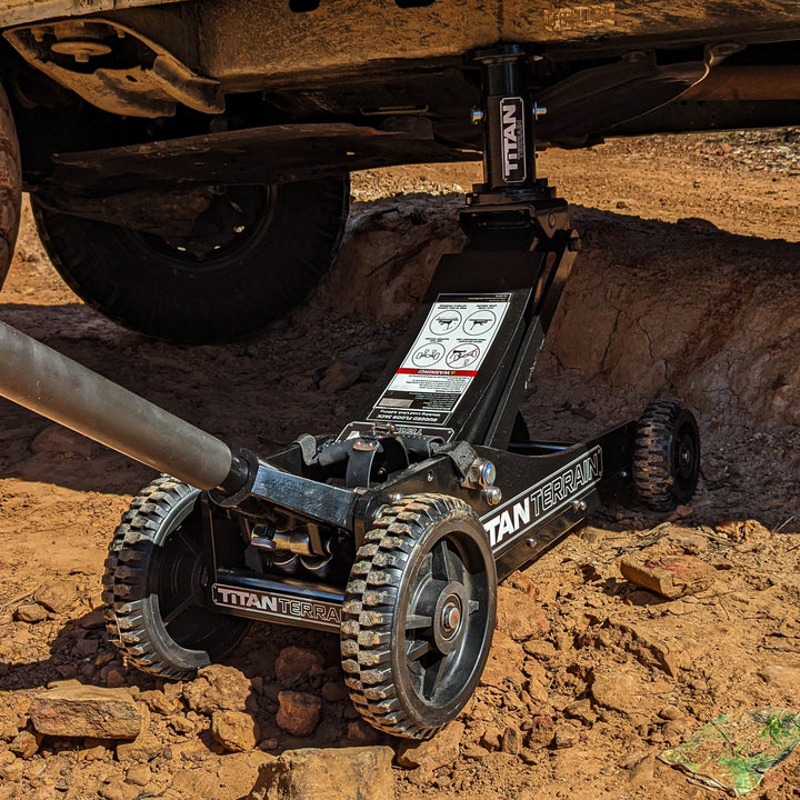 3 TONNE RUGGED FLOOR JACK - HI LIFT HYDRAULIC TROLLEY JACK - BLACK