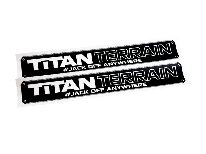 TITAN TERRAIN - MEDIUM STICKER w/ #JACK OFF ANYWHERE - PAIR (37cm)