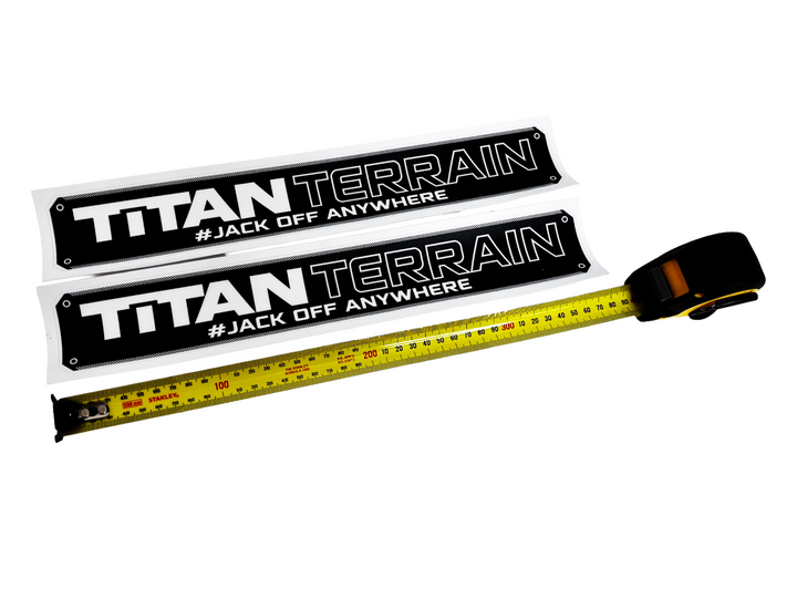 TITAN TERRAIN - MEDIUM STICKER w/ #JACK OFF ANYWHERE - PAIR (37cm)
