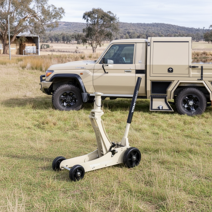 3 TONNE RUGGED FLOOR JACK - LIGHT SANDY TAUPE EDITION
