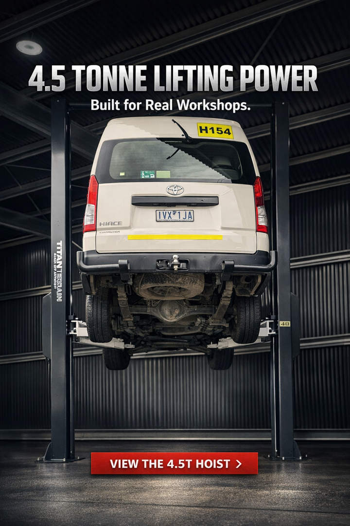 TITAN TERRAIN 4.5 TONNE 2-POST CAR HOIST