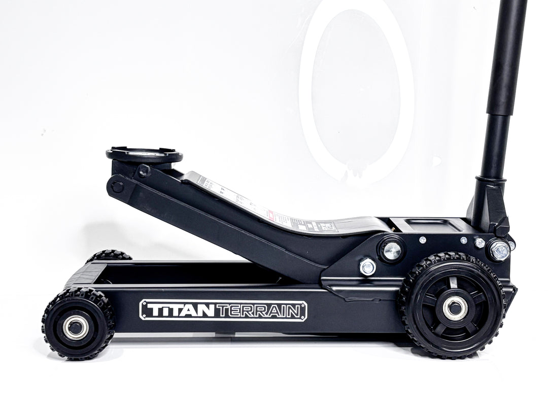 Black titan terrain slim jack at slight extension