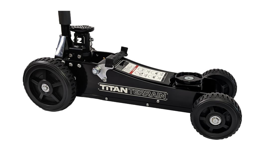 Side angle of titan terrain rugged floor jack