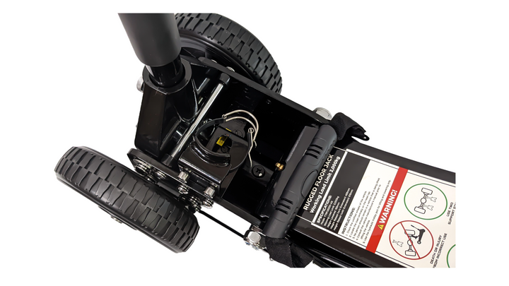 close up of titan terrain rugged floor jack jack extension compartment