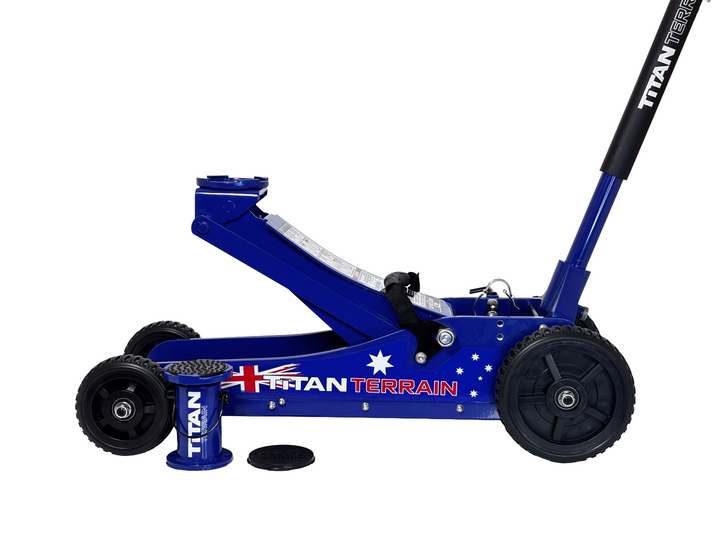Titan Terrain 3 tonne rugged floor jack Aussie flag edition