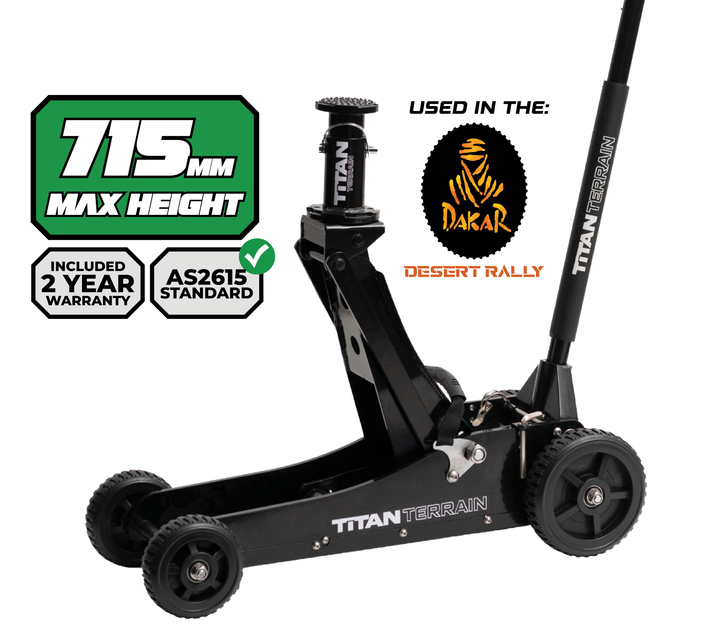 Titan Terrain 3 tonne rugged floor jack in black
