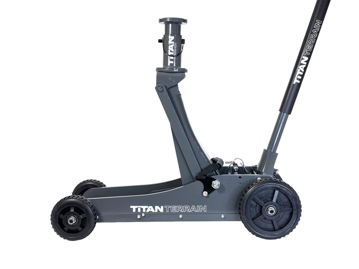 Titan Terrain 3 tonne rugged floor jack in graphite grey