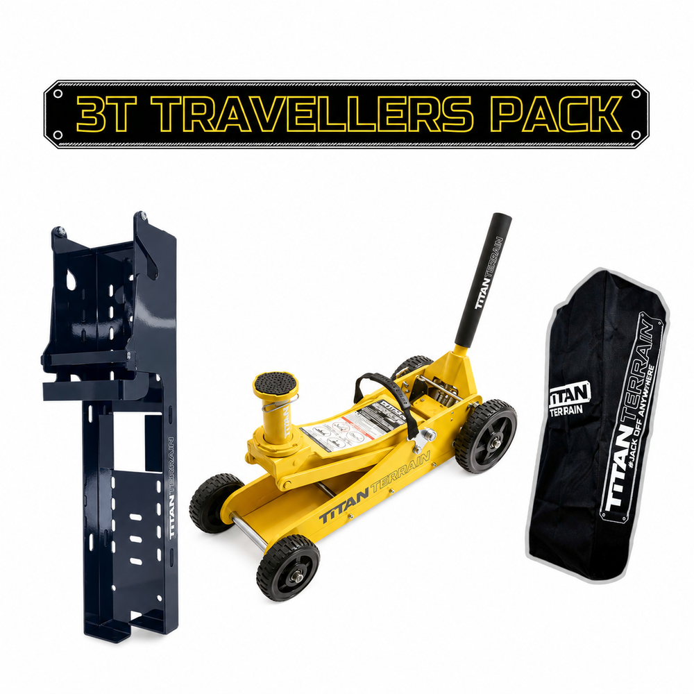 Titan Terrain 3T travellers jack pack with jack, bracket and cover bag