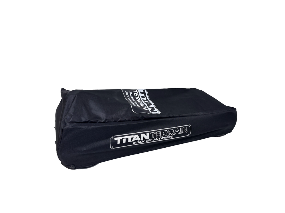 Titan Terrain cover bag for rugged floor jack and mounting bracket
