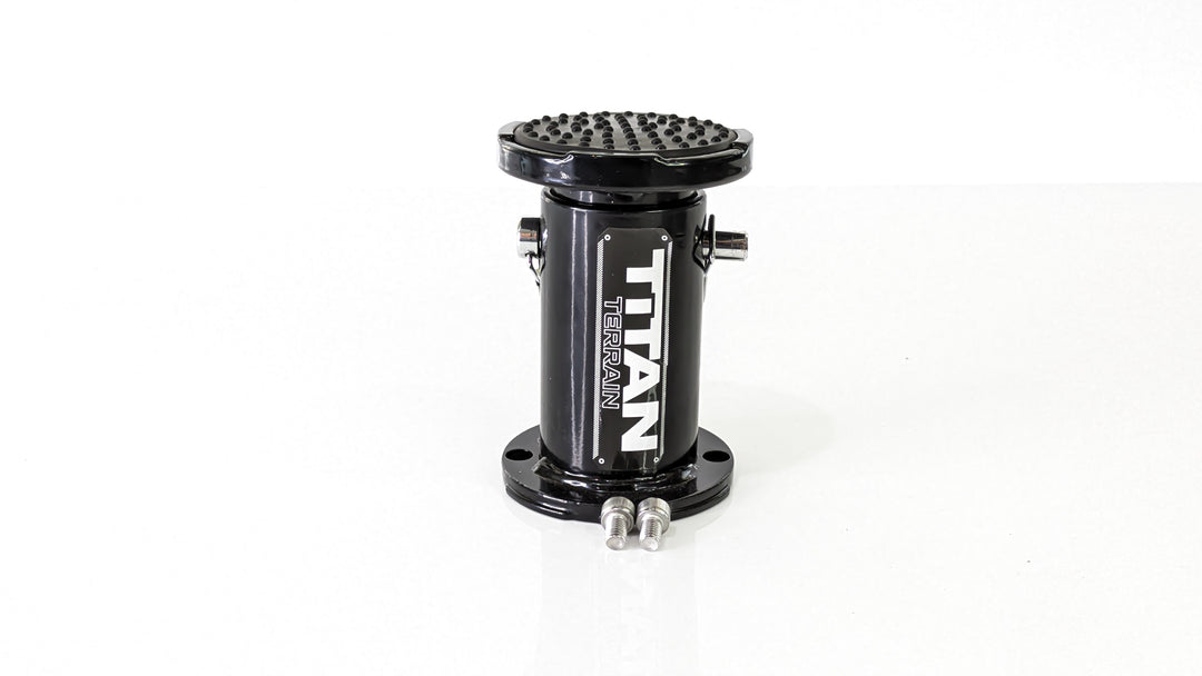 A black jack extension replacement part for the Titan Terrain Rugged Floor Jack