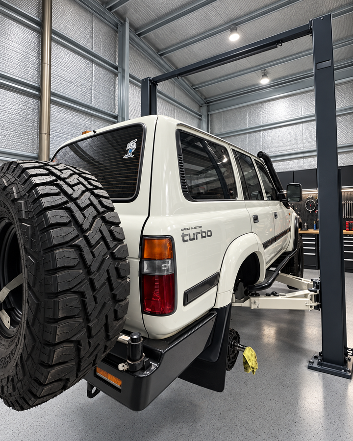 TTN Industrial 4.5 tonne 2-post car hoist with dual electric lock release